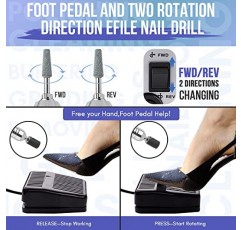 Makartt 네일 드릴 전기 네일 파일 JD700 아크릴 손톱용 네일 드릴 전문가용 30000RPM 매니큐어 도구 네일 용품 네일 딥 키트용 아크릴 네일 드릴 아크릴 파우더 폴리 네일 젤 B-01