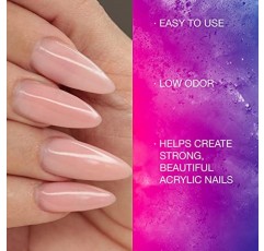 영 네일스 네일 리퀴드. 전문가급 고품질 모노머. 집에서 아크릴 네일용 네일 파우더와 함께 사용하세요. 냄새가 적고 지저분함 + MMA 없음, 황변하지 않는 네일 리퀴드