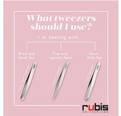 루비스 4피스 매니큐어 세트(남성 및 여성용) 검정색 가죽 케이스 포함, 핀셋, 손톱깎이, 손톱 가위, 네일 파일 포함, 1K410, 스위스산