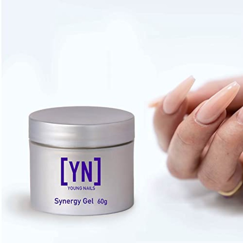 Young Nails Synergy Base Gel - 기술적으로 진보된 체인 얽힘으로 사용하기 쉽습니다. 제작, 은폐, 조각 및 광택 - 15g, 30g, 60g 크기 옵션으로 제공