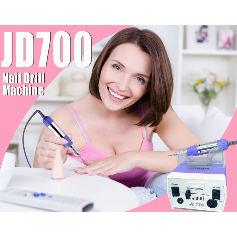 Véfaîî 업그레이드된 네일 드릴 전기 네일 파일, JD700 아크릴 네일용 네일 드릴 전문 30000RPM 매니큐어 도구 네일 딥 키트용 아크릴 네일 드릴 아크릴 파우더 폴리 네일 젤 B-01
