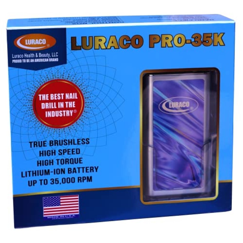 Luraco Pro-35K 네일 드릴, 살롱 드릴, 네일 파일 기계, 네이비 사파이어