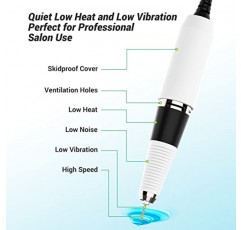 AIRSEE 전문 충전식 30000 RPM 네일 드릴 머신 휴대용 Efile 전기 네일 파일 무선 매니큐어 페디큐어 세트 6비트 및 샌딩 밴드가 있는 아크릴 젤 네일 그라인더 도구