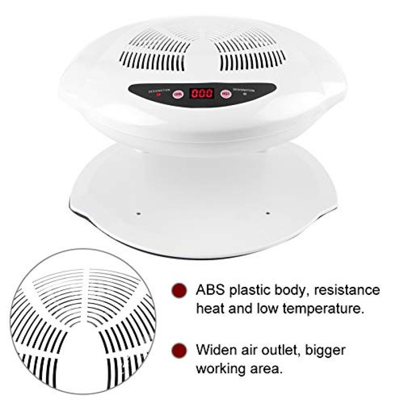 에어 네일 건조기, 400W 지능형 자동 센서 핫 & 콜드 에어 매니큐어 건조 팬 매니큐어 도구 홈 살롱용 손과 발 모두 사용, 화이트
