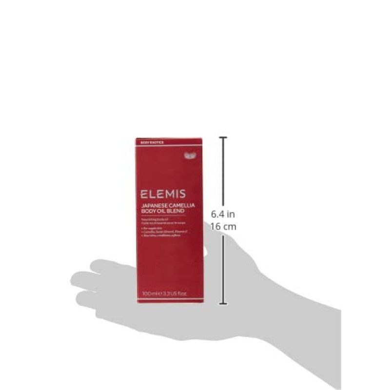 ELEMIS 일본 동백 ​​바디 오일 블렌드 | 고급스럽고 가벼운 바디 오일이 임신부와 산후 피부에 영양을 공급하고, 컨디셔닝하고, 부드럽게 해줍니다 | 100 mL, 3.3 Fl Oz (1팩)