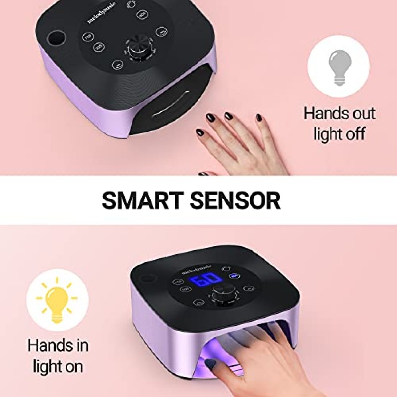 MelodySusie Professional 2 in 1 네일 드릴(네일 램프 포함), 아크릴 젤 폴리 네일 제거 및 경화, 살롱 가정용 4개 타이머 설정 센서가 포함된 30000RPM 네일 건조기
