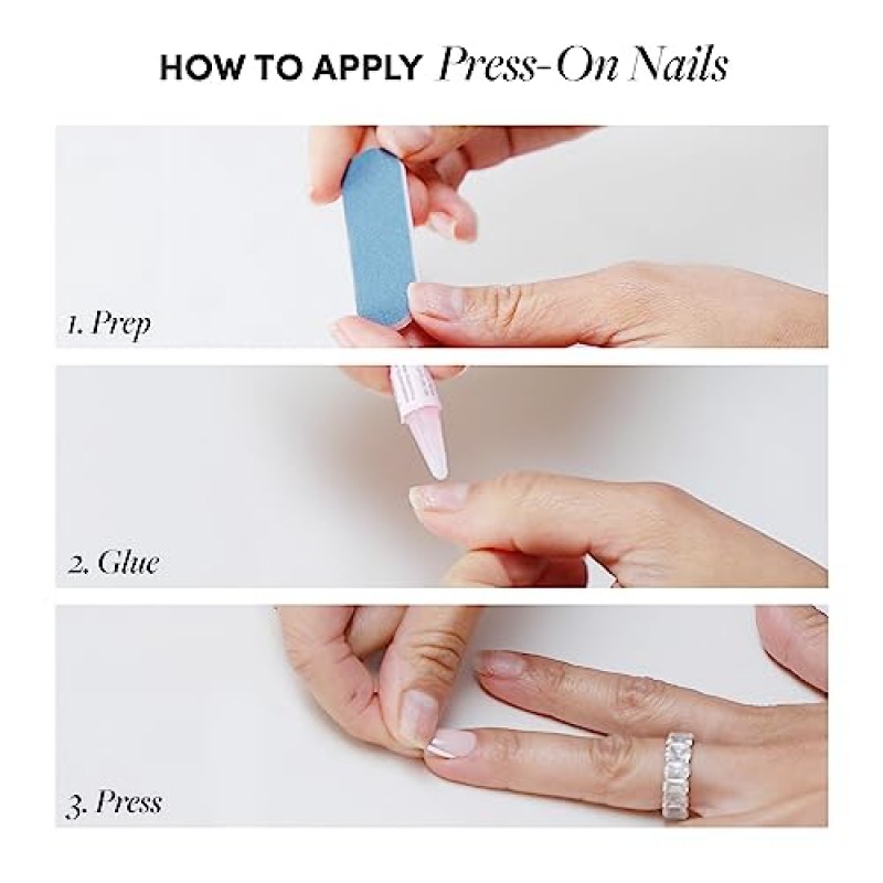 Glamnetic Press On Nails - 네일 글루에 브러시가 포함된 수 레트로 컬렉션 | 그루비 그린, 퍼플 파워, 핑크 소용돌이 | 재사용 가능한 미디엄 아몬드 네일