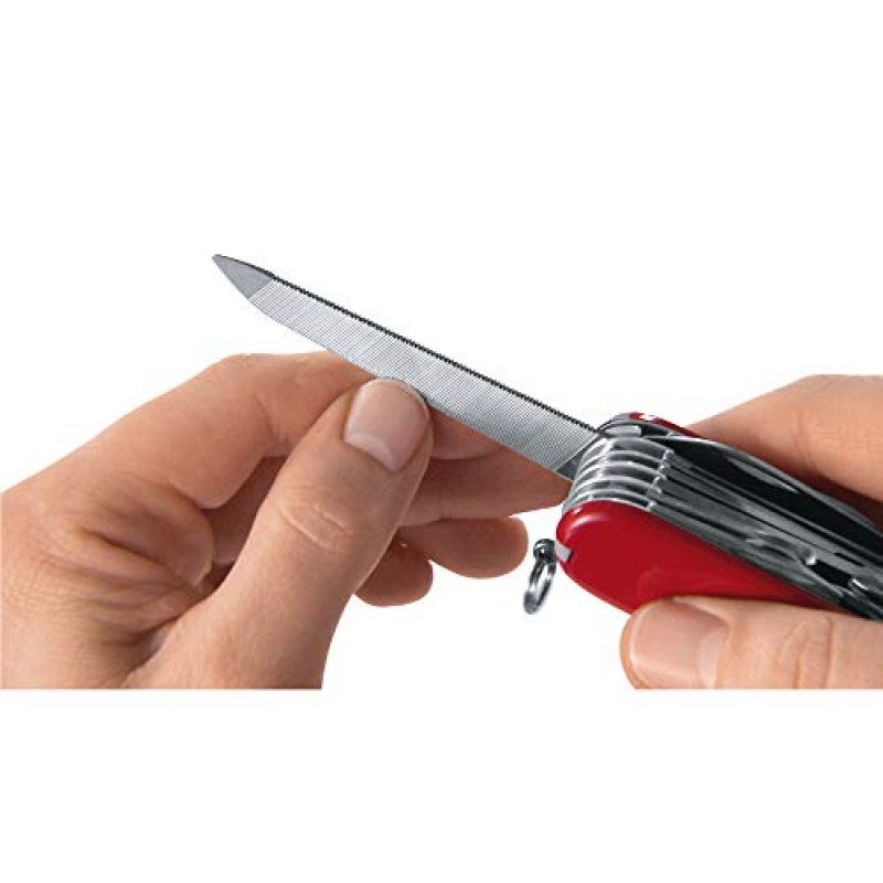 Victorinox 네일클립 580, 스위스산, 8가지 기능, 네일 파일, 손톱깎이, 칼날, 가위, 블랙