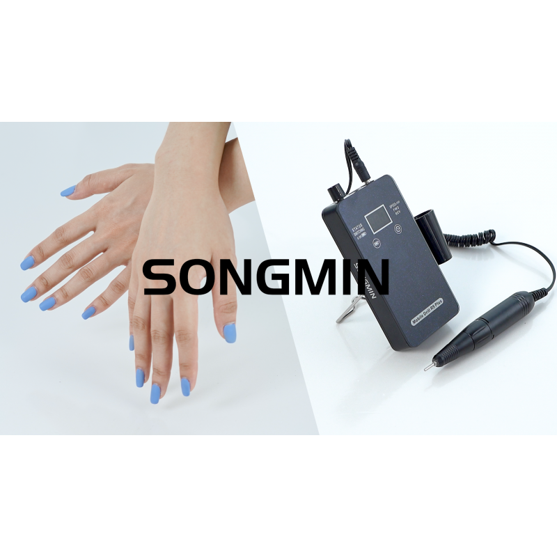 전문 네일 드릴 머신, SONGMIN 30000 RPM 아크릴 네일용 충전식 네일 드릴, 아크릴 젤 네일, 매니큐어/페디큐어, 큐티클-살롱 또는 가정용 휴대용 전기 Efile 네일 드릴