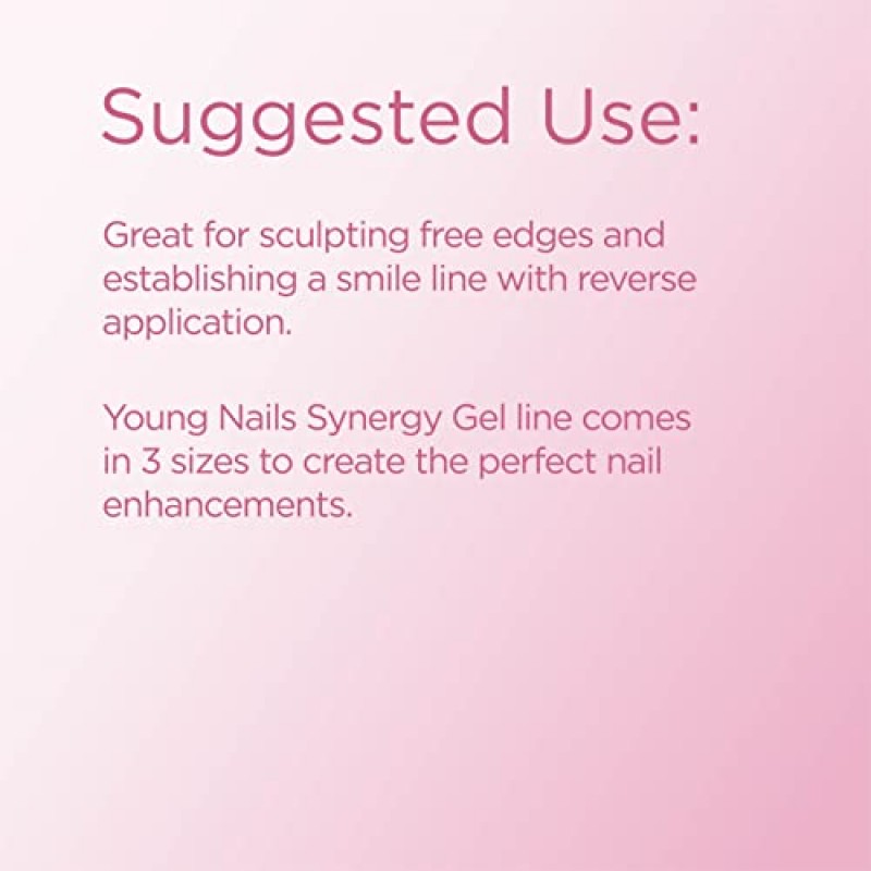 Young Nails Synergy Sculptor 젤 - 기술적으로 진보된 체인 얽힘을 사용하기 쉽습니다. 제작, 은폐, 조각 및 광택 - 15g, 30g, 60g 크기 옵션으로 제공