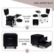 OKAKOPA 조정 가능한 2 in 1 소형 이동식 매니큐어 페디큐어 의자, 기술자용 의자가 있는 휴대용 페디큐어 매니큐어 스테이션, 살롱 네일 보드, 발판, 서랍형 이동식 의자(검은색)