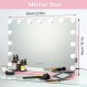 SHOWTIMEZ 조명 화장 거울 화장 거울(15개의 Dimmabe LED 조명 포함), Derssing Room 욕실용 탁상용 벽걸이형 분홍색 Comestic 거울, W22.8xH17.5in.
