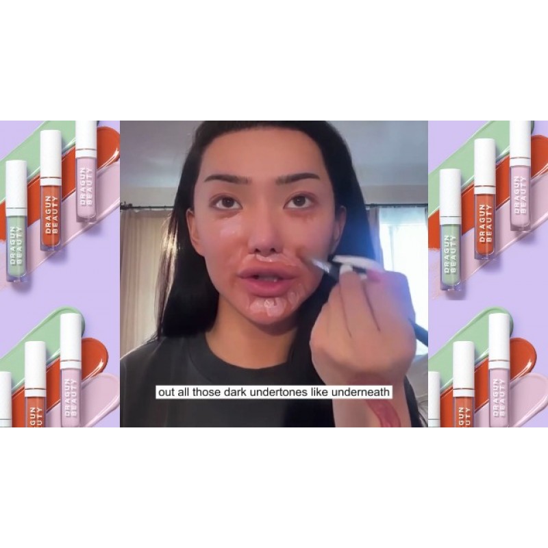 Dragun Beauty DragunFire 그린 컬러 코렉터 및 TRANSformation 페이스 파우더는 DragunEgg TRANSformation 키트에 함께 포함되어 교정 및 밝게, 비건, 잔인함을 방지하는 데 도움이 됩니다.