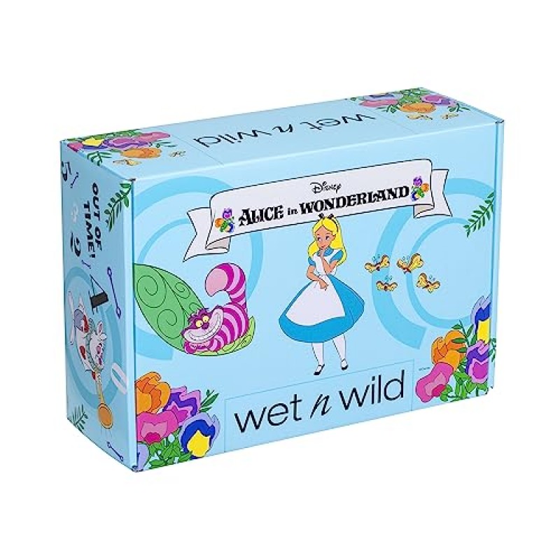 wet n wild 이상한 나라의 앨리스 한정판 홍보 박스 - 브러쉬, 팔레트, 이상한 색상이 포함된 메이크업 세트