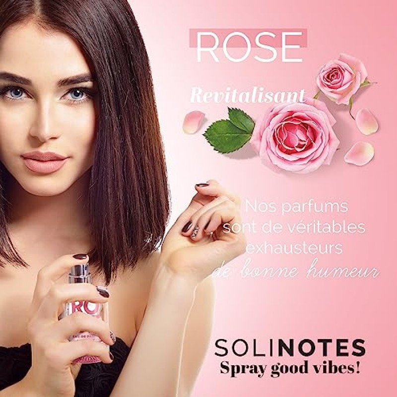 SOLINOTES 로즈 향수 여성용 - 오 드 퍼퓸 | 섬세한 꽃과 진정시키는 향기 - 프랑스산 - 비건 - 1.7 fl.oz