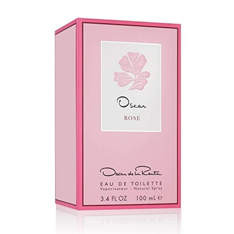 Oscar de la Renta 오스카 컬렉션 여성용 로즈 오 드 뚜왈렛 향수 스프레이, 3.4 Fl. Oz.