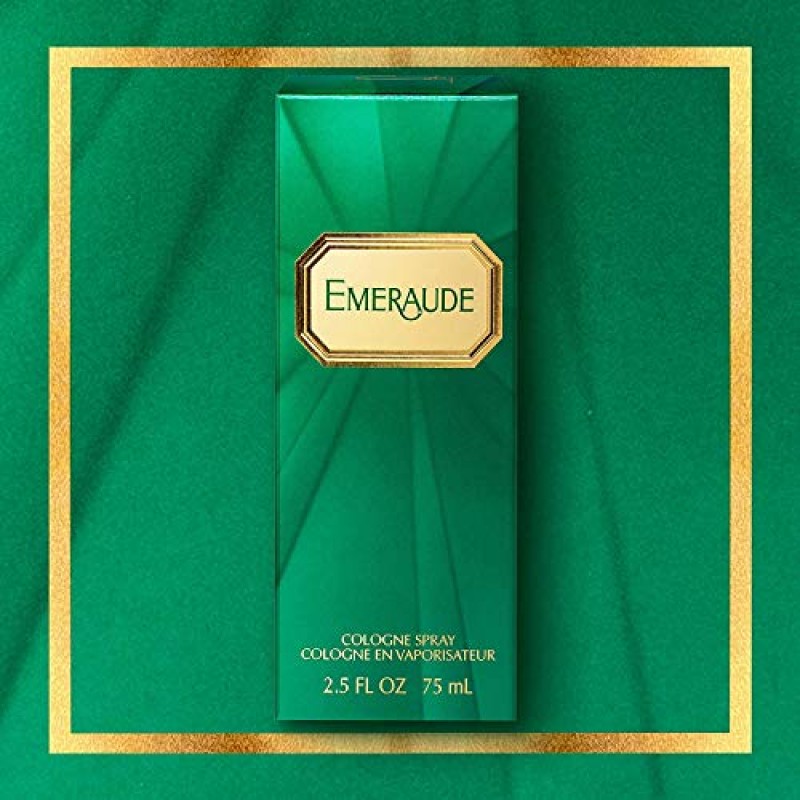 Emeraude 오 드 코롱 스프레이, 비건 포뮬러, 향수, 상쾌하고 세련된 향기, 2.5oz