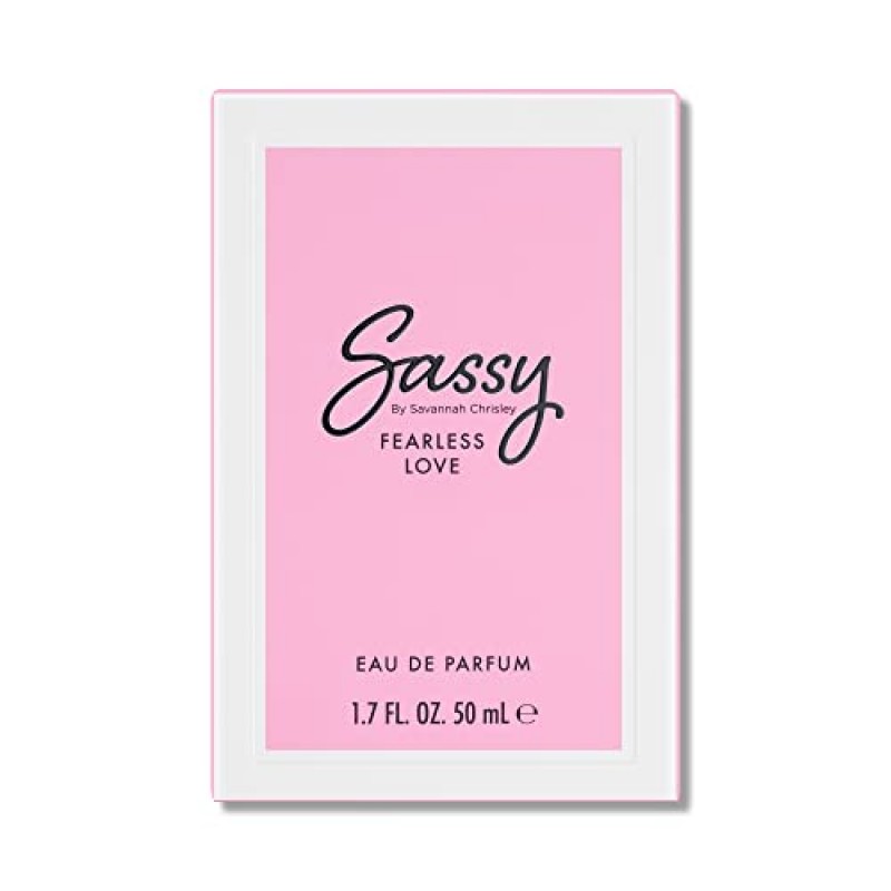 Sassy by Savannah Chrisley Fearless Love - 여성용 향수 - 플로랄 우디 머스크 향수 - 리치와 붉은 과일 향으로 시작 - 끝없는 애정을 가진 여성용 - 1.7온스 EDP 스프레이