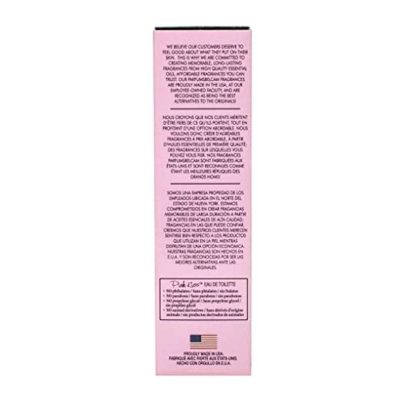 PB ParfumsBelcam Pink Kiss, 아쿠올리나 핑크 슈가 버전, 오드 뚜왈렛 스프레이, 1.7 Fl Oz(1팩), F97300A