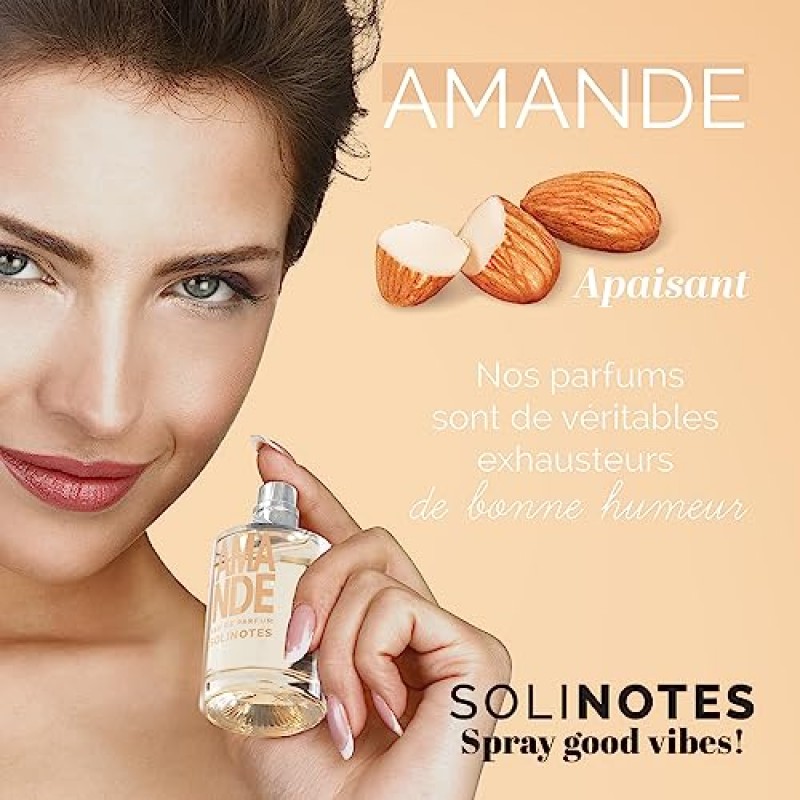 SOLINOTES 여성용 아몬드 향수 - 오 드 퍼퓸 | 섬세한 꽃과 진정시키는 향기 - 프랑스산 - 비건 - 1.7 fl.oz