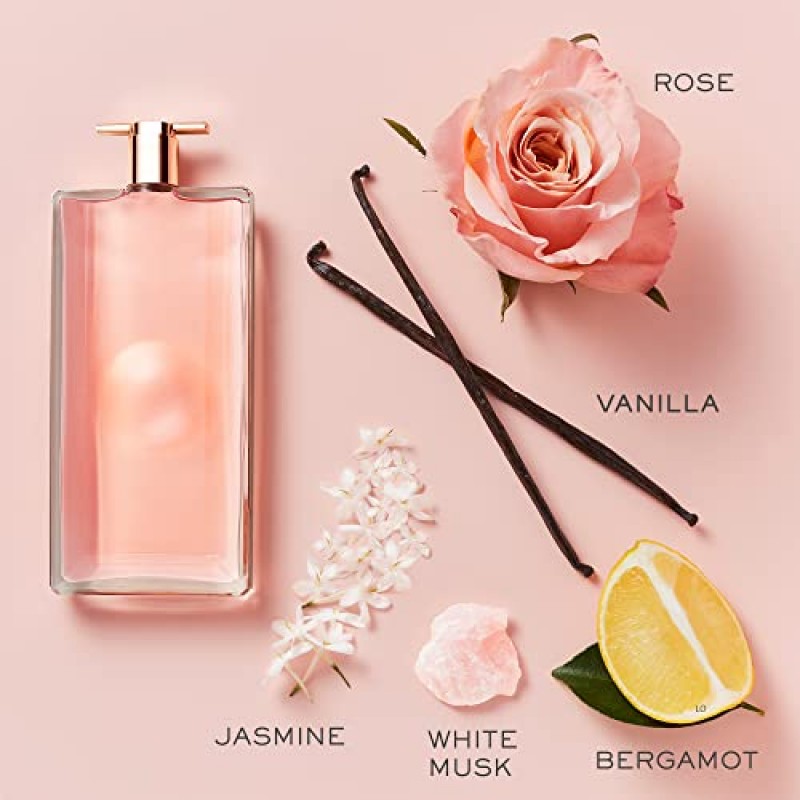 Lancôme Idôle Eau de Parfum - 베르가몽, 자스민, 바닐라 향이 오래 지속되는 향수 - 프레시 & 플로럴 여성 향수