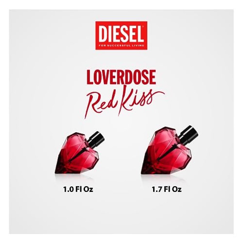 여성용 Diesel Loverdose Red Kiss 오 드 퍼퓸 스프레이 향수, 1.7 Fl. 온스.