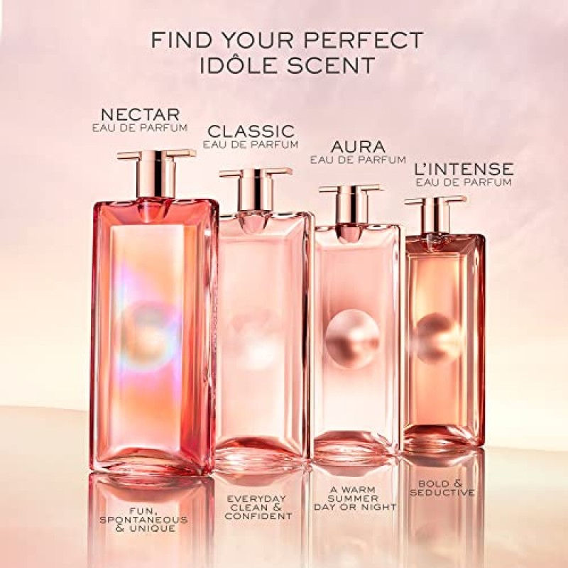 Lancôme Idôle Eau de Parfum - 베르가몽, 자스민, 바닐라 향이 오래 지속되는 향수 - 프레시 & 플로럴 여성 향수