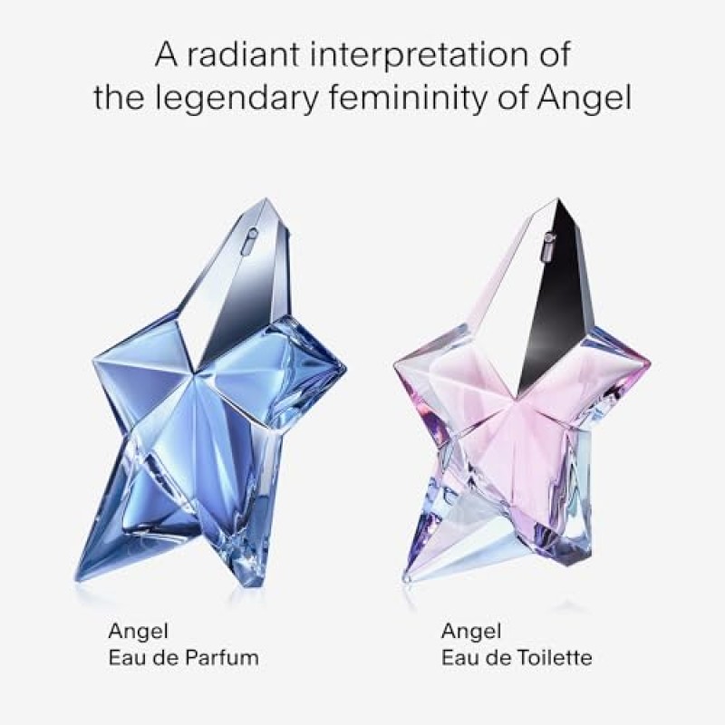 Mugler Angel - 오 드 뚜왈렛 - 여성용 향수 - 플로랄 & 우디 - 모란, 프랄린, 우드 어코드 함유 - 오래 지속되는 향수 - 1.6 Fl Oz