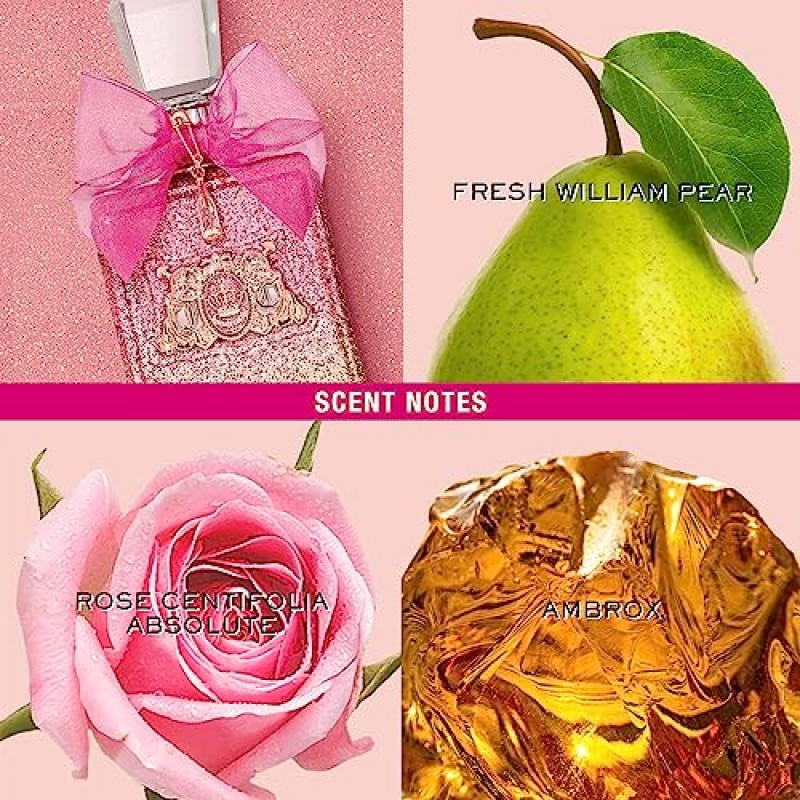 Juicy Couture 여성용 향수, Viva La Juicy Rose, 오 드 퍼퓸 EDP 스프레이, 3.4 Fl Oz