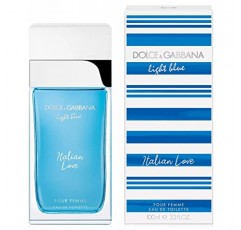 Dolce & Gabbana 라이트 블루 이탈리안 러브 포 우먼 오드뚜왈렛 스프레이, 3.3온스