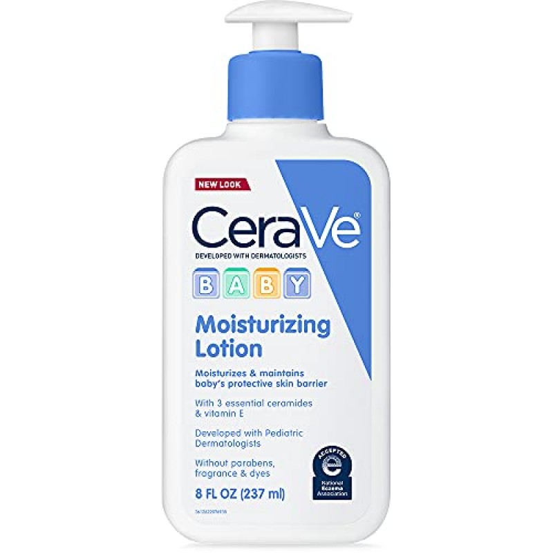 CeraVe 기저귀 발진 크림 | 아기 치유 연고 & 비타민 E | 라놀린, 향료, 파라벤, 염료, 프탈레이트 및 황산염 무료 | 유아용 비누 및 유아용 로션 |나이아신아마이드 및 비타민 E