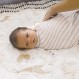 크레인 아기 활동 매트, 남아 및 여아용 유아 및 유아용 퀼트 플레이 매트, 사파리 동물, 40" x 40"