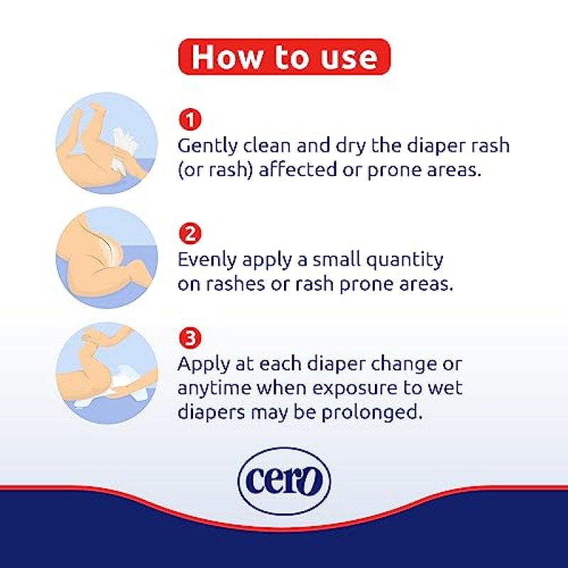 Crema Cero 아기용 기저귀 발진 크림(산화아연 포함) - 빠른 완화 및 보호를 위한 고강도 기저귀 크림 - 수분 공급 및 진정 아기 밤 - 8.5온스