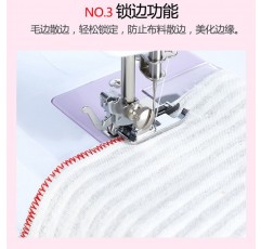 Yiao 재봉틀 가정용 505A 미니 수동 전기 소형 마이크로 두꺼운 옷을위한 완전 자동 다기능 재봉틀