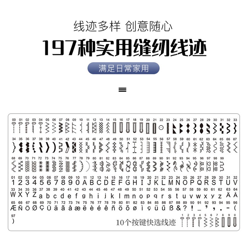 [공식 플래그십] 버터플라이 브랜드 S197 두꺼운 헤밍 기능을 갖춘 전자동 데스크탑 재봉틀 신제품