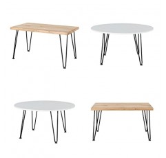 WHUANGKAKA 12인치 가구 테이블 다리와 검은색 바닥 보호대 4개. DIY 검은색 머리핀 테이블 다리, 현대식 책상 및 야외 테이블 다리, 4개 세트(12인치 2개 막대).