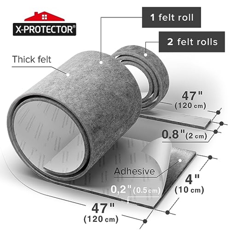 X-Protector 펠트 가구 패드 3 PCS - (1) 47