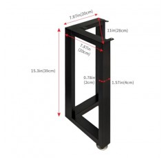 JIANZHUO 금속 테이블 다리 철 식탁 다리, 산업용 검정색 책상 다리 벤치 다리, DIY 가구 다리, 커피 테이블 다리 2 PCS(15.3