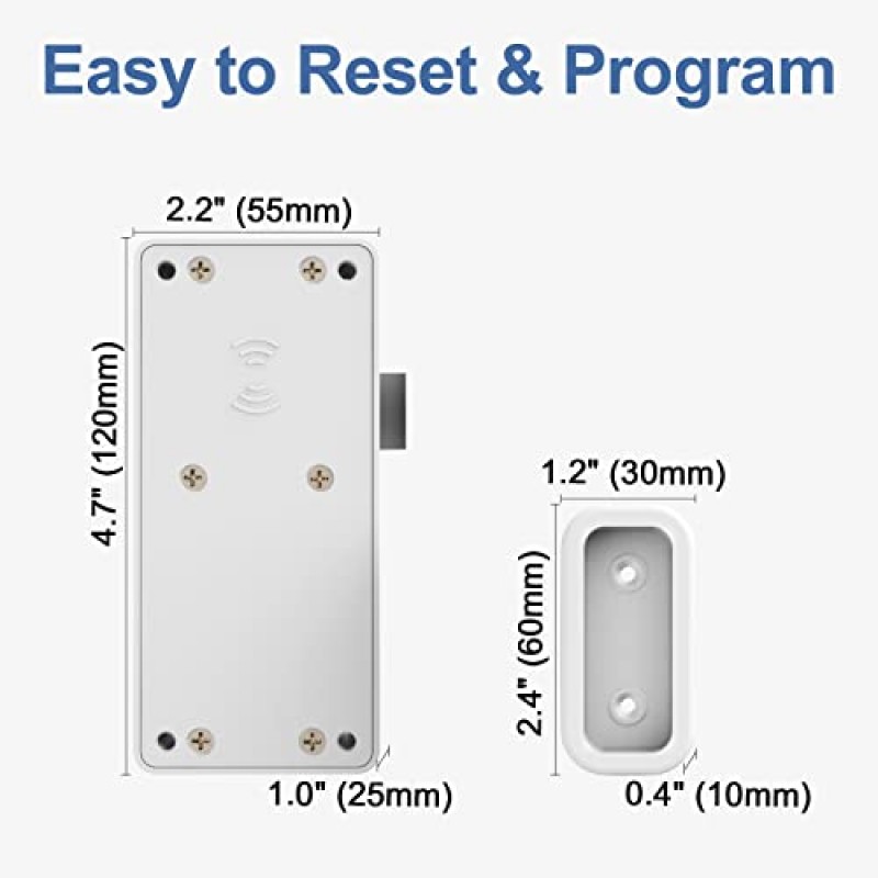 캐비닛 잠금 장치, Dhiedas RFID 숨겨진 캐비닛 잠금 장치, 블루투스 전자 캐비닛 잠금 장치 주류 캐비닛 서랍 사물함 찬장 은폐 가구에 대한 DIY 어린이 안전 잠금 장치