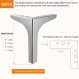 WEICHEN 7 인치 금속 가구 다리, 가구용 현대 삼각형 의자 다리 4 소파 다리 세트 캐비닛 소파 찬장 의자 오토만 드레서 용 DIY 교체 다리 (실버)