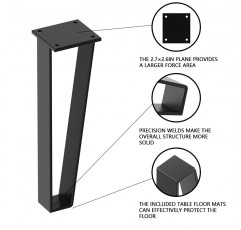 Orgerphy 12인치 금속 벤치 다리 4개 세트| 삼각형 모양의 헤비 듀티 테이블 다리 금속 소파 다리 가구 다리 | 소파 소파 드레서용 블랙 메탈 | 커피 테이블용 금속 다리(12인치)