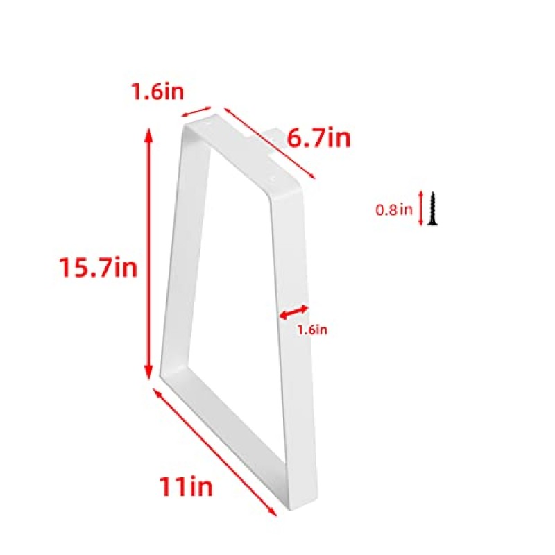 NZHM-Home 16' 가구용 사다리꼴 금속 테이블 다리, 벤치 다리, 커피 테이블 다리 2개 세트, DIY 가구 다리