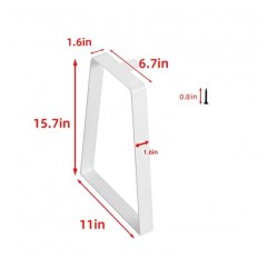 NZHM-Home 16' 가구용 사다리꼴 금속 테이블 다리, 벤치 다리, 커피 테이블 다리 2개 세트, DIY 가구 다리