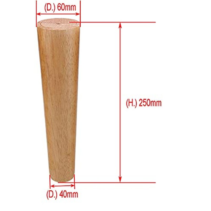 10 인치/25cm 나무 가구 다리 4 개의 단단한 나무 테이퍼 소파 다리 세트 소파 및 의자 용 장착 플레이트 및 나사가있는 교체 가구 피트 소파 캐비닛 오토만 다리