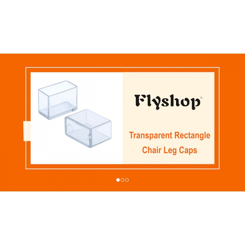 Flyshop 12PCS 의자 다리 캡, PVC 가구 바닥 보호기, 스크래치 방지 직사각형 테이블 의자 다리 팁 캡, 1 