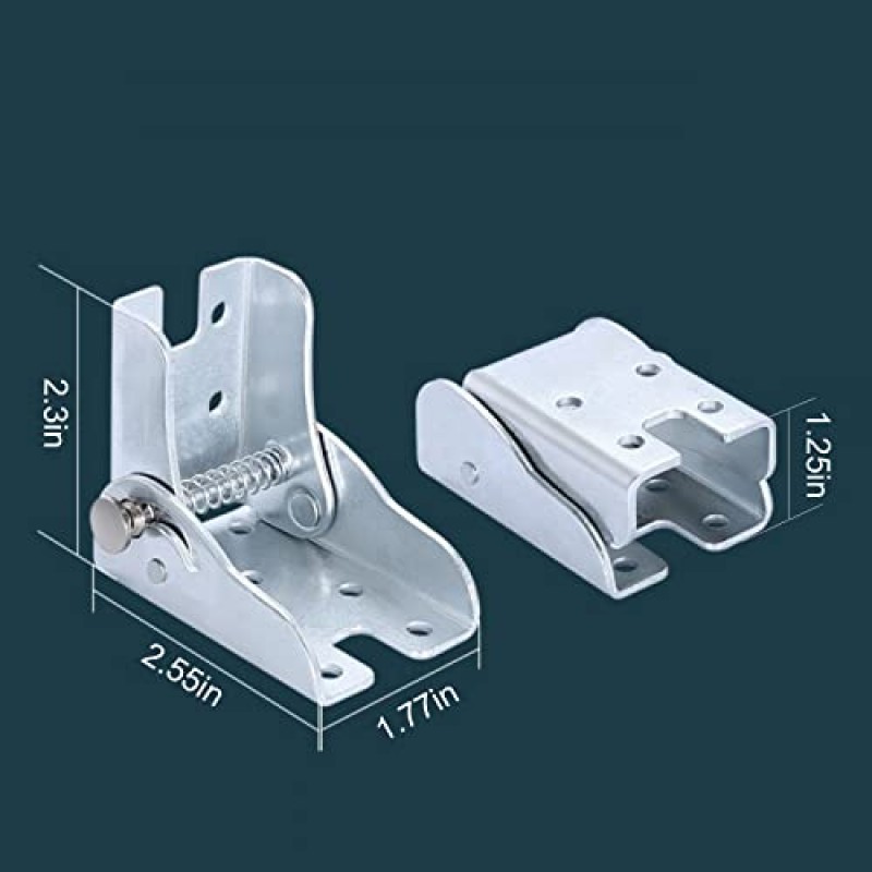 90°자동 잠금 힌지 다리 액세서리, 접이식 자동 잠금 힌지, 접이식 테이블 다리 자동 잠금 힌지, 테이블 다리 경첩 접이식 잠금, 침대 다리, 접이식 작업대 등2개(강철)