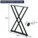 금속 산업 식사 현대 테이블 다리 책상 다리 베이스 단철 커피 테이블 작업대 다리 벤치 다리 야간 스탠드 사무실 테이블 28인치 더블 X 모양 블랙 DIY(2개 세트 1개) 28"H x19.7"
