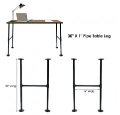 Tysun 2 팩 30 인치 산업용 파이프 테이블 다리 금속 테이블 다리 철강 커피 테이블 다리 맞춤형 빈티지 테이블 및 가구용 책상 다리