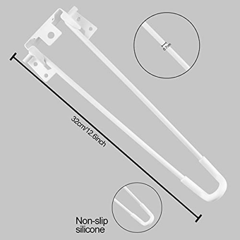 Enenes 접이식 테이블 다리 4개 12.6인치 높이 접이식 머리핀 ​​테이블 다리 헤비 듀티 간편한 설치 접이식 커피 테이블 다리(12.6인치 흰색)