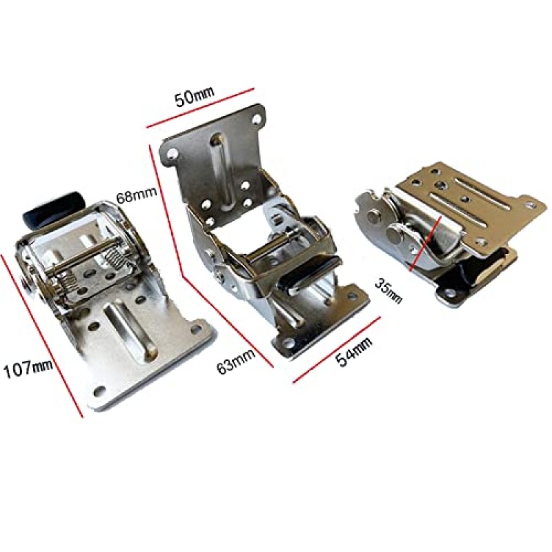접이식 브래킷 4 Pcs 0-90-180 학위 지원 브래킷-나사가있는 자동 잠금 경첩, 접이식 다리 용 잠금 확장 지원 접이식 작업대 세탁실 차고 보트 테이블 침대 다리